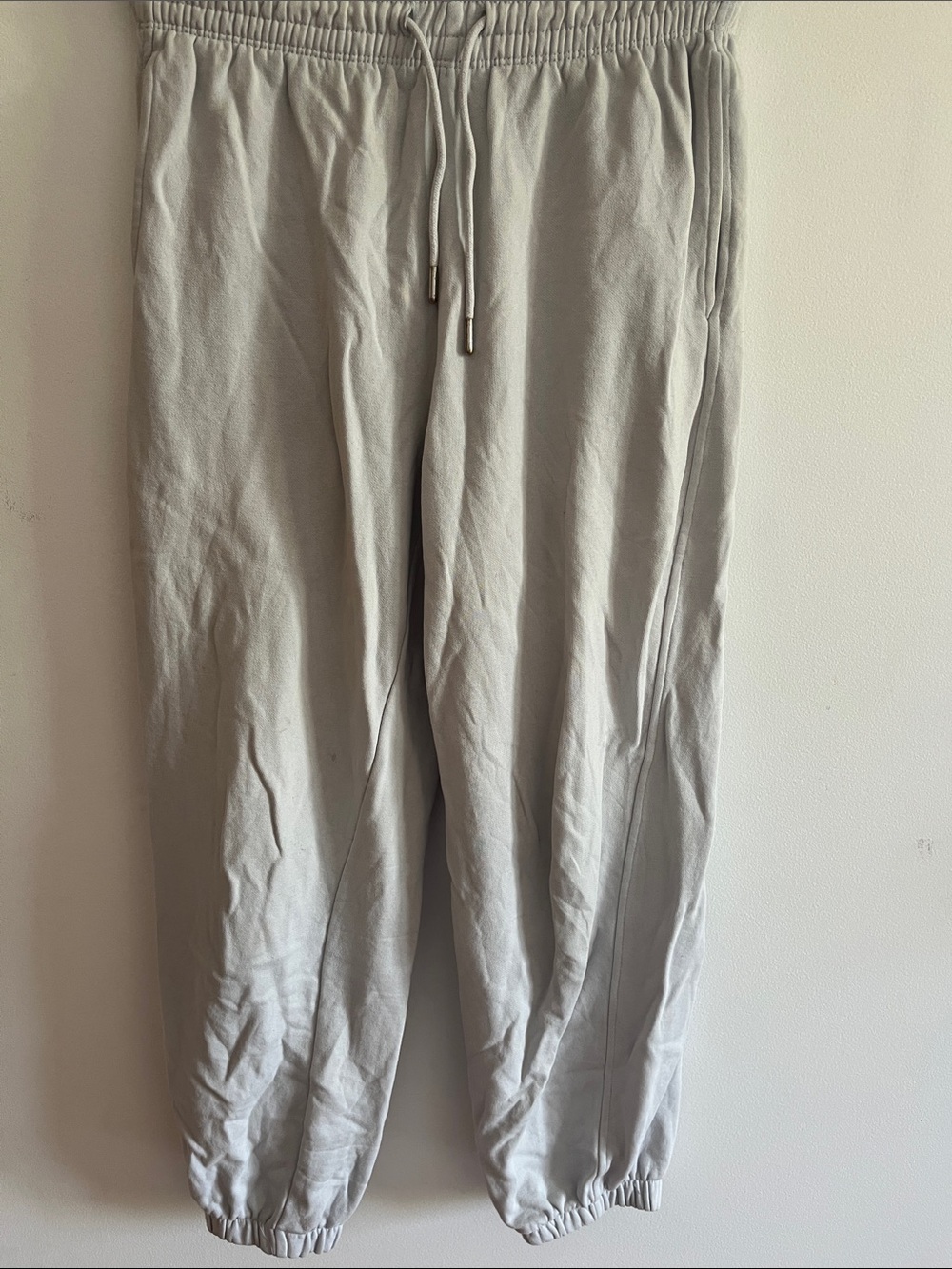 Men's Light Gray Drawstring Jogger Pants
